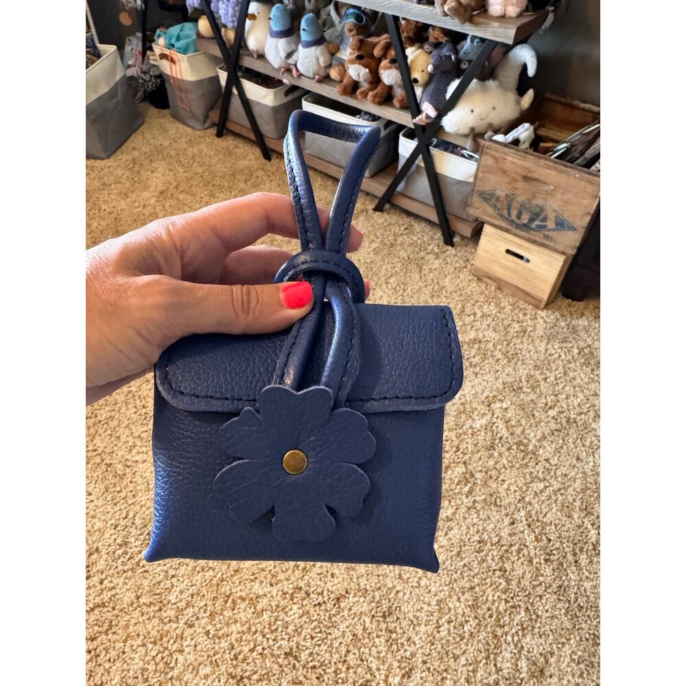 Portland Leather Blooming Wristlet Purse MOLINO BLUE Wristlet FAST SHIP Blue Bag
